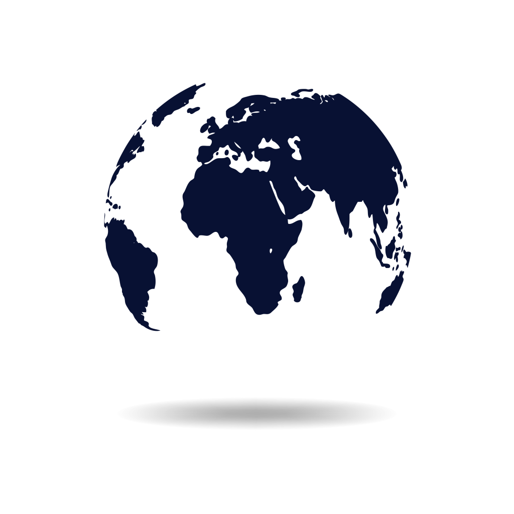 Mapa do Mundo com Localização no Brasil